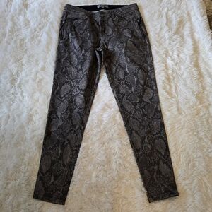 Wit & Wisdom Dark Grey Snake-Print Skinny Jeans